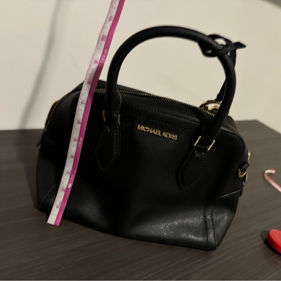 Michael Kors Black Saffiano Leather Ayden Medium Satchel Bag - Picture 13 of 14